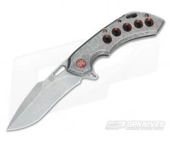 Olamic Cutlery Wayfarer 247H Deep Purple Harpoon M390 Flipper