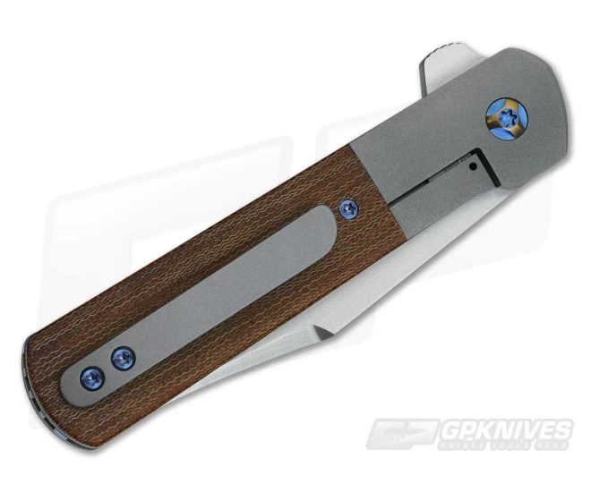 Enrique Pena Custom Barlow Clip Point Flipper Natural Micarta 3564 4 Enrique Pena Custom Barlow Clip Point Flipper Natural Micarta 3564 - Image 2