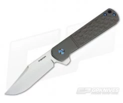 Enrique Pena Custom Barlow Clip Point Flipper Bronze Jigged Titanium