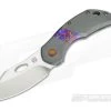 Olamic Cutlery Busker Largo Dark Blast Timascus Inlay Satin M390 Top Flipper