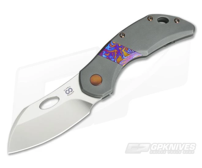 Olamic Cutlery Busker Largo Dark Blast Timascus Inlay Satin M390 Top Flipper 3 Olamic Cutlery Busker Largo Dark Blast Timascus Inlay Satin M390 Top Flipper