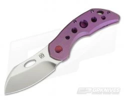 Olamic Cutlery Busker Largo 5 Hole Kinetic Flamingo Satin M390 Top Flipper