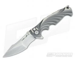 Brian Tighe Custom Tighe Breaker Satin RWL34 Recurve Integral Titanium Flipper 3665