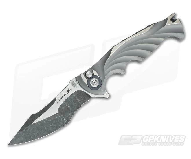 Brian Tighe Custom Tighe Breaker Large Two-Tone RWL34 Recurve Integral Titanium Flipper 3669 3 Brian Tighe Custom Tighe Breaker Large Two-Tone RWL34 Recurve Integral Titanium Flipper 3669