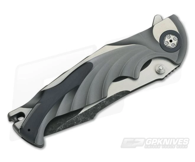 Brian Tighe Custom Tighe Breaker Large Two-Tone RWL34 Recurve Integral Titanium Flipper 3669 4 Brian Tighe Custom Tighe Breaker Large Two-Tone RWL34 Recurve Integral Titanium Flipper 3669 - Image 2