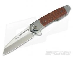 Seamus Knives Custom MC Flipper Crossover Titanium with Snakewood/Lightening Strike Carbon Fiber Inlays