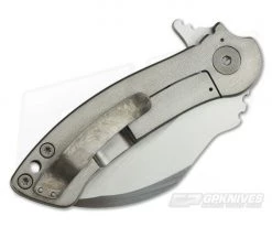 Grindhouse Knives TMAx #9 Satin XHP Orange Peel Titanium Frame Lock Flipper 6 Grindhouse Knives TMAx #9 Satin XHP Orange Peel Titanium Frame Lock Flipper -Outlet Flippers Store 3717 2