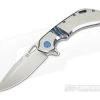 Olamic Cutlery Wayfarer 247 Jeweled Ti Blue Mammoth Tooth Inlay Satin M390 Flipper -Outlet Flippers Store 3737
