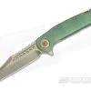 Marfione Custom Warhound Flipper Bronze M390 Antique Green Titanium #008