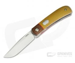 Enrique Pena Custom Trapper Front Flipper Bolstered Crosscut Natural Canvas Micarta