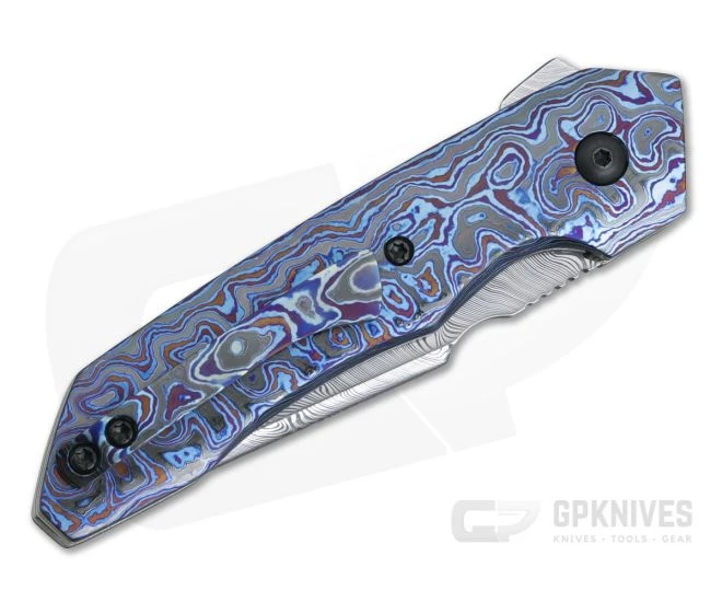 Chad Nell Custom Gent UDT Björkmans Twist Damasteel Kraken Black Timascus Flipper 4 Chad Nell Custom Gent UDT Björkmans Twist Damasteel Kraken Black Timascus Flipper - Image 2