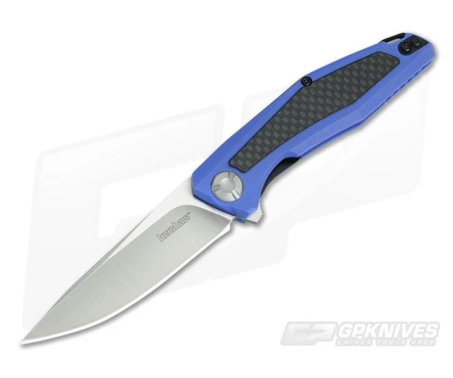 Kershaw Atmos KVT Carbon Fiber Blue G10 Flipper Sinkevich Design 4037BLU 3 Kershaw Atmos KVT Carbon Fiber Blue G10 Flipper Sinkevich Design 4037BLU