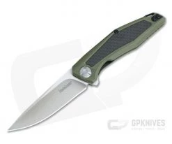 Kershaw Atmos KVT Carbon Fiber Olive G10 Flipper Sinkevich Design 4037OL
