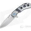 Olamic Cutlery Wayfarer 247 3-Hole Titanium Blue Mammoth Tooth Inlay Satin M390 Flipper -Outlet Flippers Store 4119