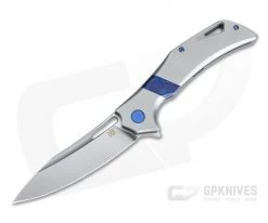 Olamic Cutlery Swish Light Blast Titanium Dragon Skin Inlay Satin Elmax Flipper 4120