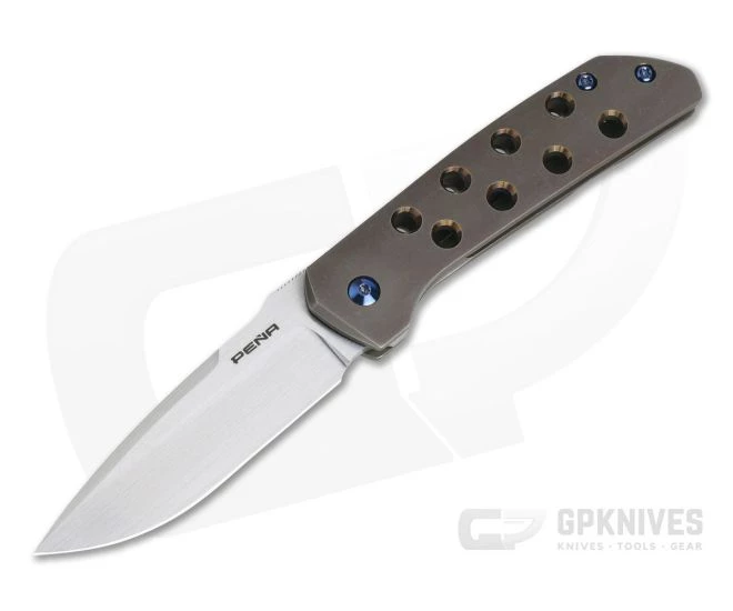Enrique Pena Custom Mula Milled Titanium Frame Lock Front Flipper 3 Enrique Pena Custom Mula Milled Titanium Frame Lock Front Flipper