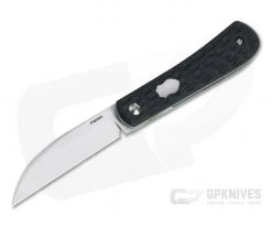 Enrique Pena Custom Swayback Wharncliffe Top Flipper Jigged Black G10