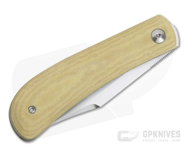 Enrique Pena Custom Lanny's Clip Front Flipper Antique Paper Micarta 4 Enrique Pena Custom Lanny's Clip Front Flipper Antique Paper Micarta - Image 2