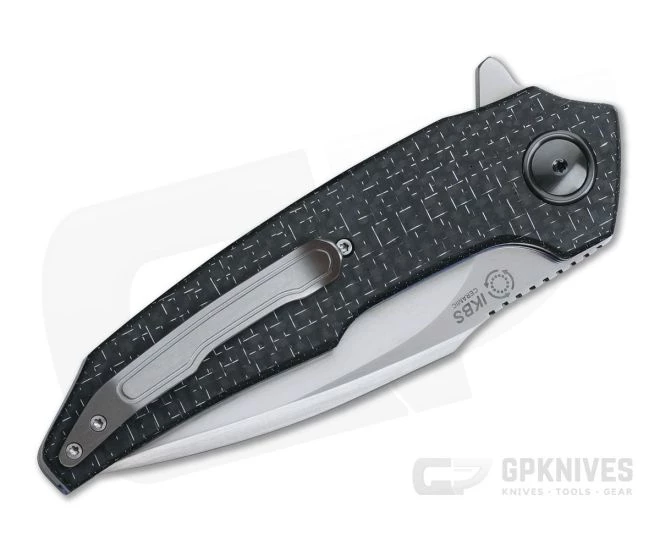 A2 Knives A6 Midi Flipper M390 Silver Lightning Strike Carbon Fiber 4 A2 Knives A6 Midi Flipper M390 Silver Lightning Strike Carbon Fiber - Image 2
