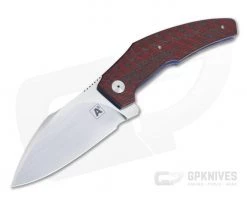 A2 Knives A8 Tashi Bharucha Collaboration Flipper Red Carbon Fiber