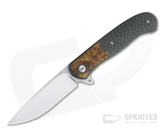 Burger Custom Atlas Plus Spalted Oak Burl LVA Carbon Fiber M390 Flipper 4170 3 Burger Custom Atlas Plus Spalted Oak Burl LVA Carbon Fiber M390 Flipper 4170
