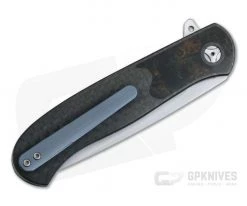 Burger Custom Atlas Plus Dyed Maple Burl LVA Carbon Fiber M390 Flipper 4172 -Outlet Flippers Store 4172 2