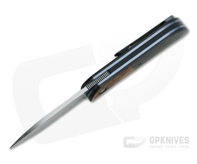 Burger Custom EXK Plus Carbon Fiber Maple Burl Satin M390 IKBS Top Flipper 5 Burger Custom EXK Plus Carbon Fiber Maple Burl Satin M390 IKBS Top Flipper - Image 3