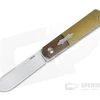 Enrique Pena Custom Barlow Spear Point Bolstered Butterscotch Canvas Micarta Front Flipper 4201 -Outlet Flippers Store 4201