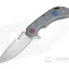 Olamic Cutlery Wayfarer 247 Triple Dot Dragonskin Inlay Dark Blast Titanium Satin M390 Flipper -Outlet Flippers Store 4219