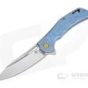 Olamic Cutlery Swish Flipper Blue Bronze Experimental Hand Textured Titanium Satin Elmax 4222 1 Olamic Cutlery Swish Flipper Blue Bronze Experimental Hand Textured Titanium Satin Elmax 4222 -Outlet Flippers Store 4222 2
