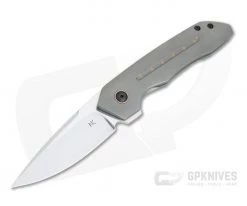 Chad Nell Custom Gent Satin AEB-L Copper Dot Inlay Titanium Frame Lock Flipper