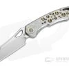 Olamic Cutlery Whippersnapper Wharncliffe Satin 20CV Frosty Bronze Anodized Acid Rain Drop Top Flipper 4241 -Outlet Flippers Store 4241 1