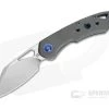 Olamic Cutlery Whippersnapper Sheepsfoot Satin 20CV Dark Blast Three Hole Top Flipper 4249