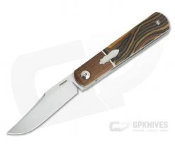 Enrique Pena Custom Barlow Clip Point Bolstered Custom G-Carta Micarta Front Flipper 4256
