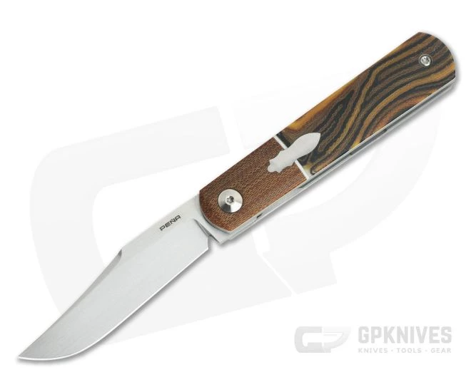 Enrique Pena Custom Barlow Clip Point Bolstered Custom G-Carta Micarta Front Flipper 4256 3 Enrique Pena Custom Barlow Clip Point Bolstered Custom G-Carta Micarta Front Flipper 4256