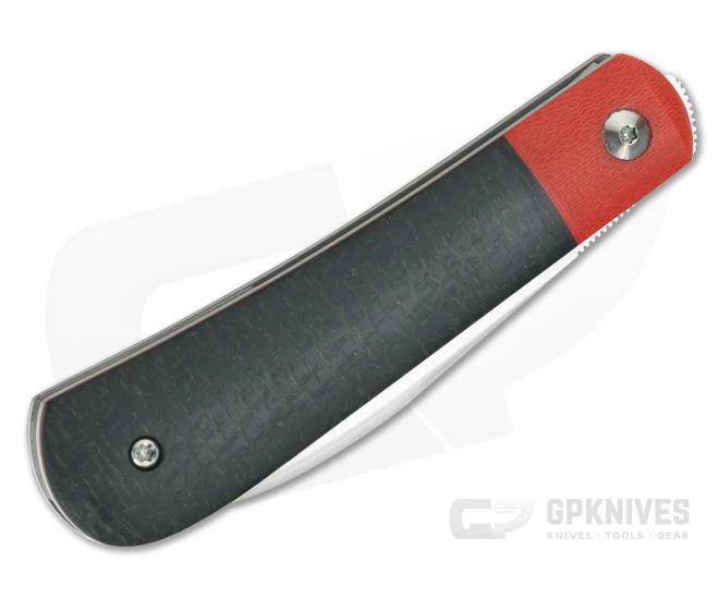 Enrique Pena Custom Swayback Wharncliffe Bolstered Black Burlap Micarta Top Flipper 4257 4 Enrique Pena Custom Swayback Wharncliffe Bolstered Black Burlap Micarta Top Flipper 4257 - Image 2