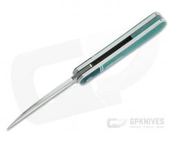 Enrique Pena Custom Swayback Wharncliffe Bolstered Teal Crosscut G-Carta Micarta Top Flipper 4258 7 Enrique Pena Custom Swayback Wharncliffe Bolstered Teal Crosscut G-Carta Micarta Top Flipper 4258 -Outlet Flippers Store 4258 3