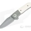 Roe Knives Custom Hostile Intent S30V Bolstered Faux Ivory Blasted Titanium Liner Lock Flipper 4260 -Outlet Flippers Store 4260