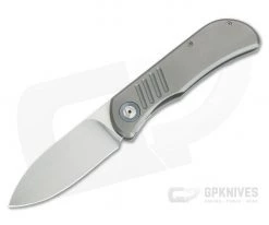 Burger Custom EXK SFL Satin M390 Spear Point Titanium Frame Lock Top Flipper