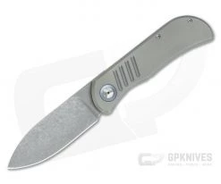 Burger Custom EXK SFL Acid Washed M390 Spear Point Titanium Frame Lock Top Flipper