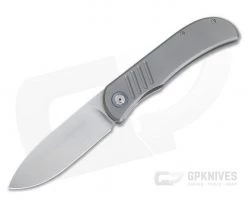 Burger Custom LEXK SFL Satin M390 Spear Point Titanium Frame Lock Top Flipper