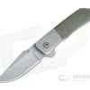 Roe Knives Custom Hostile Intent S30V Bolstered Green Canvas Micarta Titanium Liner Lock Flipper 4279