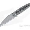 Brad Zinker Custom TDWC Teardrop Wharncliffe Stonewashed CPM 154 Titanium Frame Lock Flipper 4299 -Outlet Flippers Store 4299