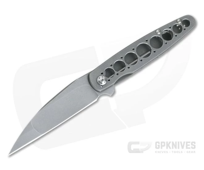 Brad Zinker Custom TDWC Teardrop Wharncliffe Stonewashed CPM 154 Titanium Frame Lock Flipper 4299 3 Brad Zinker Custom TDWC Teardrop Wharncliffe Stonewashed CPM 154 Titanium Frame Lock Flipper 4299