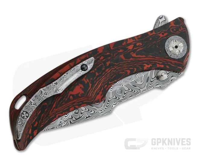Brian Tighe Custom Tighe Down Damasteel Integral Mars Valley FatCarbon Carbon Fiber Flipper 4308 4 Brian Tighe Custom Tighe Down Damasteel Integral Mars Valley FatCarbon Carbon Fiber Flipper 4308 - Image 2