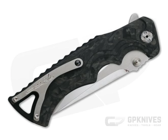Brian Tighe Custom Tighe Fighter S90V San Mai Drop Point Carbon Fiber Flipper 4316 4 Brian Tighe Custom Tighe Fighter S90V San Mai Drop Point Carbon Fiber Flipper 4316 - Image 2
