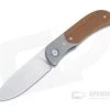 Burger Custom LEXK Plus Satin M390 Bolstered Natural Micarta Titanium Liner Lock Top Flipper
