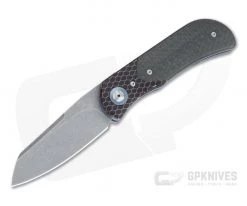 Burger Custom EXK Plus C-Tek Bolstered Carbon Fiber Acid Washed M390 Liner Lock Top Flipper 4340