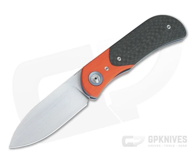 Burger Custom EXK Plus Orange G10 Bolstered Carbon Fiber Satin M390 Liner Lock Top Flipper 4342 3 Burger Custom EXK Plus Orange G10 Bolstered Carbon Fiber Satin M390 Liner Lock Top Flipper 4342