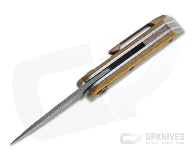 Chad Nell Custom Midge Snake Skin Damascus Vintage G3 Slip Joint Top Flipper 5 Chad Nell Custom Midge Snake Skin Damascus Vintage G3 Slip Joint Top Flipper - Image 3